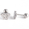 Tarnish Resistant 201 Stainless Steel Barbell Cartilage Earrings EJEW-R147-16-4