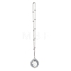 Glass Round Window Hanging Suncatchers HJEW-JM04522-02-4