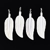 Natural Freshwater Shell Carved Big Pendants SHEL-N038-20P-1