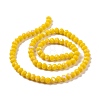 Electroplate Opaque Solid Color Glass Beads Strands X1-EGLA-A034-P8mm-L02-2