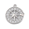 Brass Micro Pave Cubic Zirconia Pendants KK-P289-05P-1