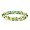 UV Plating Glass Beads Stretch Bracelets for Women FY7008-7-1