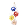Baking Paint Glass Seed Beaded Big Pendants PALLOY-MZ01391-1
