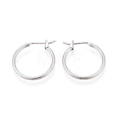 304 Stainless Steel Hoop Earrings EJEW-T048-25B-P-1