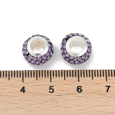 Alloy Rhinestone Clay Pave Beads ALRI-D300-03S-02-1