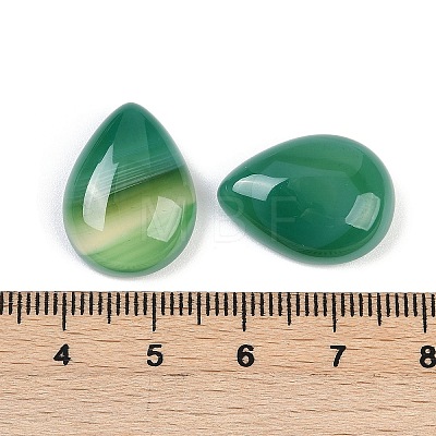 Natural Green Onyx Agate(Dyed & Heated) Cabochons G-H094-01A-04-1