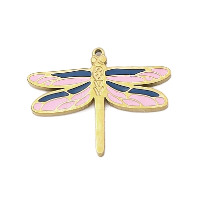 304 Stainless Steel Enamel Charms STAS-L022-488A-G-1