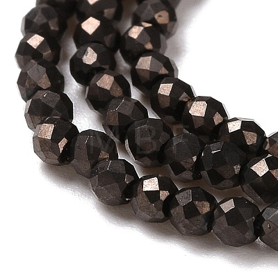 Electroplate Glass Beads Strands GLAA-H021-01A-FP06-1