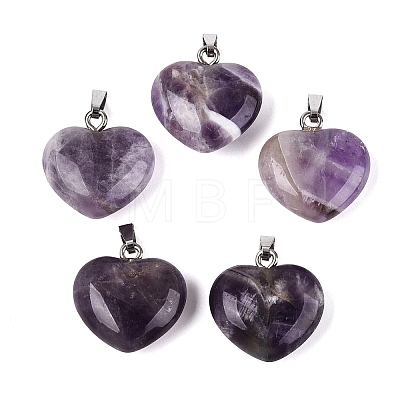 Natural Banded Amethyst Pendants G-N362-05P-04-1