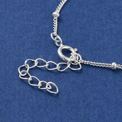 925 Sterling Silver Satellite Chain Bracelets for Women BJEW-E101-01S-06-1