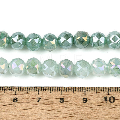 Anti-Tarnish Electroplate Glass Beads Strands GLAA-N064-8mm-10-1