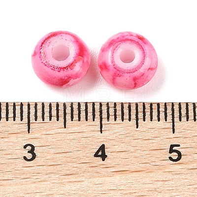 Opaque Spray Painted Glass Beads X1-GLAA-G118-01O-1