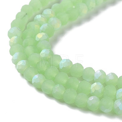 Imitation Jade Glass Beads Strands X1-EGLA-A034-J4mm-MB01-1
