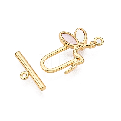 Brass Toggle Clasps KK-N254-157G-1