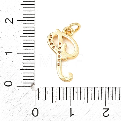 Brass Micro Pave Clear Cubic Zirconia Pendants CU-CBA7939-01P-G-1