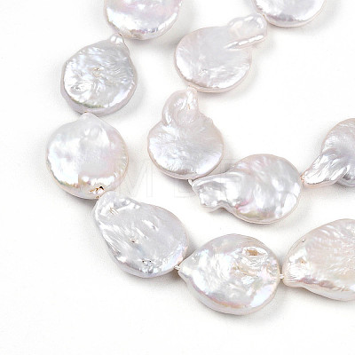 Natural Nucleate Keshi Pearl Beads Strands PEAR-S018-03H-1