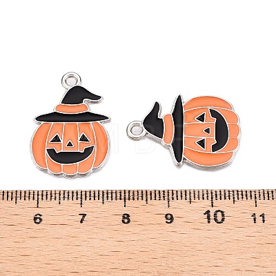 Halloween Theme Alloy Enamel Pendants ENAM-T020-08A-1