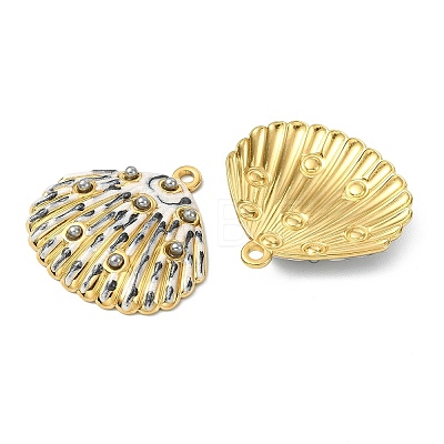 Ocean 304 Stainless Steel Enamel Pendants STAS-T076-08D-04G-1