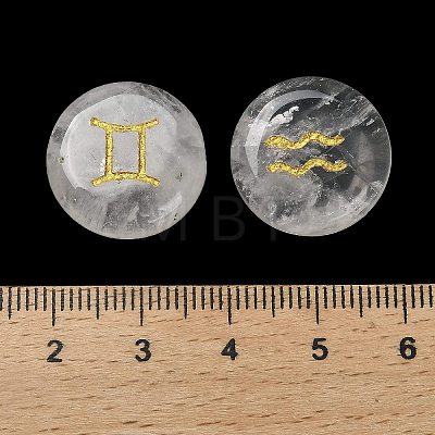 12 Constellation Natural Quartz Crystal Cabochons Set G-Q190-03C-1