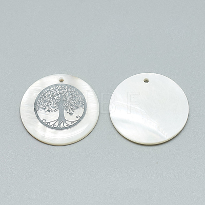 Freshwater Shell Pendants SHEL-Q016-016P-1