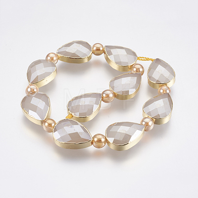 Electroplate Glass Beads Strands EGLA-I008-04G-1