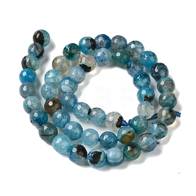 Dyed & Heated Natural Agate Beads Strands G-P539-G01-1