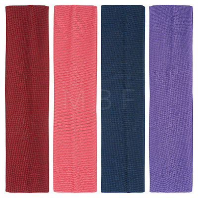 8Pcs 4 Colors Milk Silk Cloth Hair Bands OHAR-TAD0001-01A-1