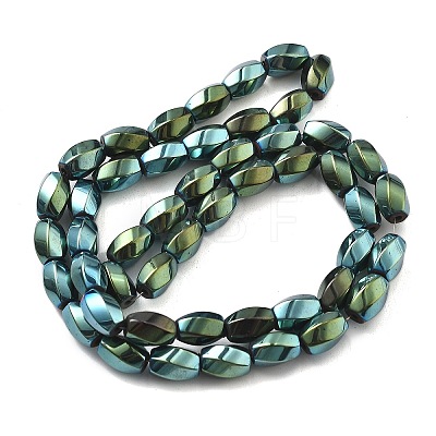 Electroplated Synthetic Magnetic Hematite Beads Strands G-P545-G01-02H-1