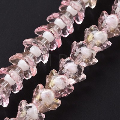 Transparent Glass Beads Strands LAMP-H061-01D-03-1