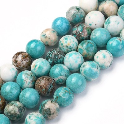 Natural Howlite Beads Strands X-G-L555-02-6mm-1