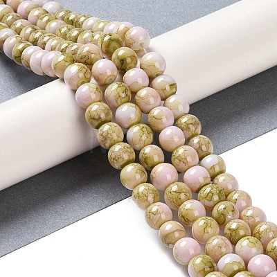 Baking Paint Glass Bead Strands GLAA-H031-01B-06-1