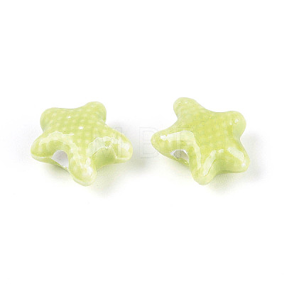 Handmade Porcelain Beads PORC-Q002-03G-01-1
