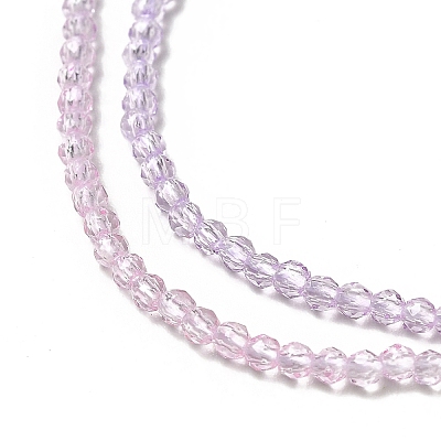 Transparent Gradient Color Glass Beads Strands GLAA-H021-01A-06-1
