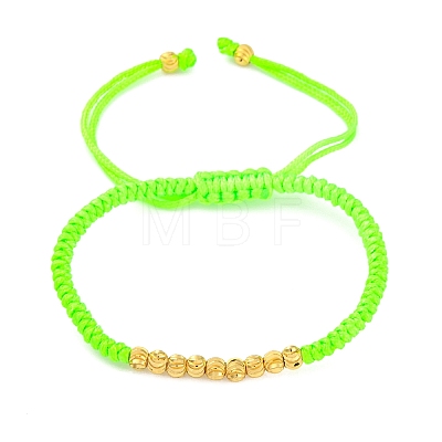 Polyester Cord Braided Bead Bracelets for Women BJEW-L698-01G-06-1