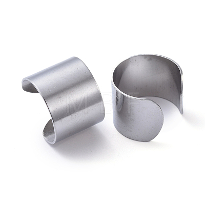 Unisex 304 Stainless Steel Cuff Earrings EJEW-P135-03B-1