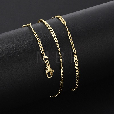 Brass Curb Chains Necklaces for Women NJEW-D302-39G-1