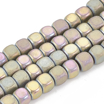 Electroplate Non-magnetic Synthetic Hematite Beads Strands G-N0318-39-E-1