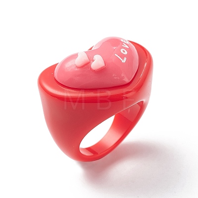 Cute 3D Resin Finger Ring RJEW-JR00538-03-1