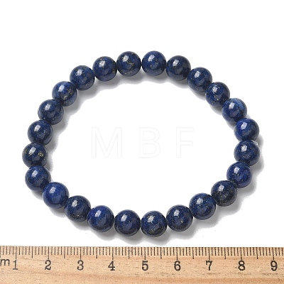 Natural Lapis Lazuli Bead Stretch Bracelets X-BJEW-K212-B-047-1