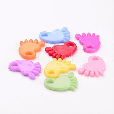 Baby Shower Ornaments Acrylic Baby Feet Pendants X-PAB215Y-1