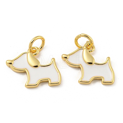 Brass Enamel Charms KK-E093-01G-01-1