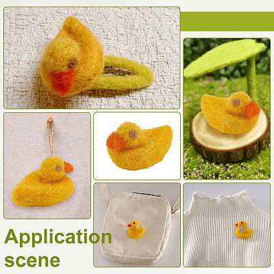 Wool Felt Duck AJEW-WH0455-335-1