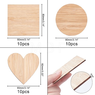 Olycraft Wooden Boards for Painting AJEW-OC0001-86B-1