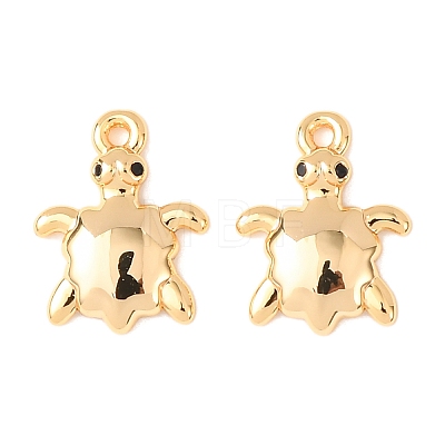 Brass Micro Pave Cubic Zirconia Charms KK-A284-11B-G-1