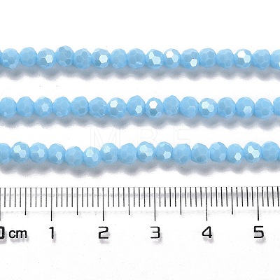 Electroplate Opaque Glass Beads Strands EGLA-A035-P4mm-A08-1