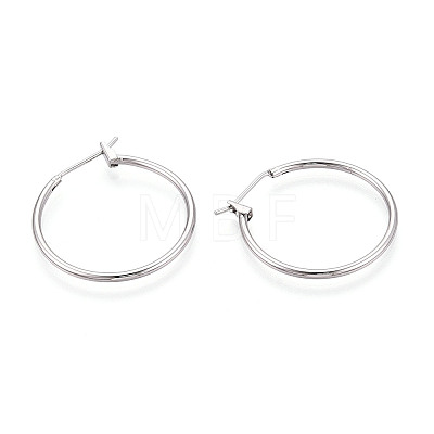 304 Stainless Steel Hoop Earrings EJEW-T048-25C-P-1