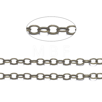 Brass Cable Chains X-CHC034Y-AB-1