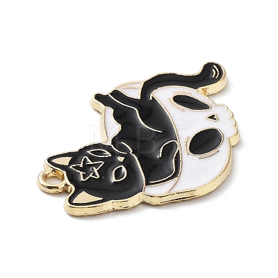 Halloween Alloy Enamel Pendants PALLOY-P301-01G-G-1