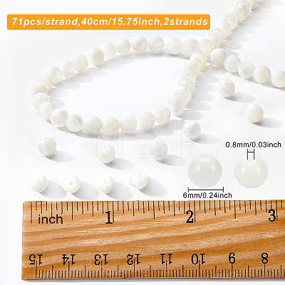 2 Strands Natural Trochid Shell/Trochus Shell Beads Strands BSHE-BC0001-07-1