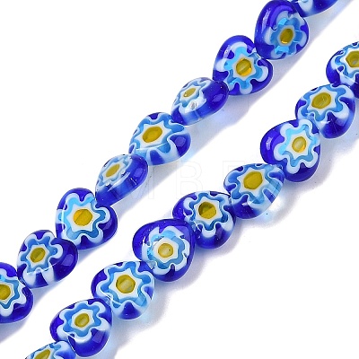 Handmade Millefiori Lampwork Beads Strands LAMP-G166-15E-1